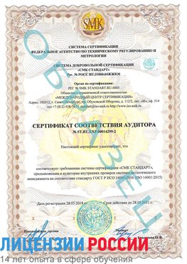 Образец сертификата соответствия аудитора Образец сертификата соответствия аудитора №ST.RU.EXP.00014299-2 Воронеж Сертификат ISO 14001